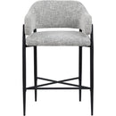 Meridian Dame Grey Fabric Counter Stool IMAGE 3