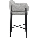 Meridian Dame Grey Fabric Counter Stool IMAGE 4