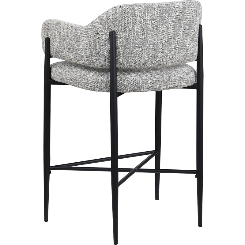 Meridian Dame Grey Fabric Counter Stool IMAGE 6