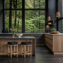 Meridian Monette Black Velvet Counter Stool IMAGE 2