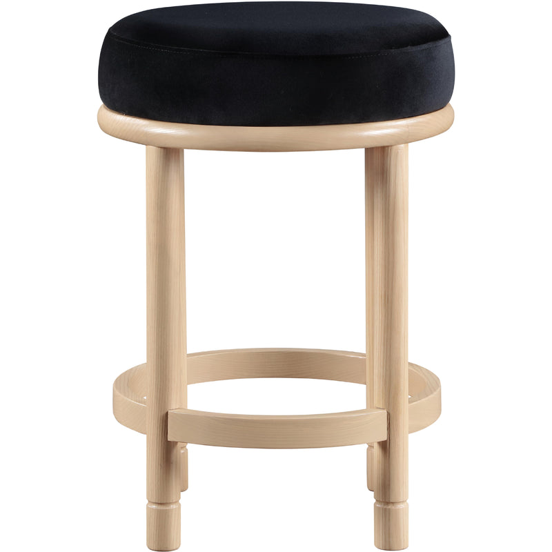 Meridian Monette Black Velvet Counter Stool IMAGE 3