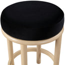 Meridian Monette Black Velvet Counter Stool IMAGE 4