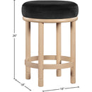 Meridian Monette Black Velvet Counter Stool IMAGE 6