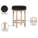 Meridian Monette Black Velvet Counter Stool IMAGE 7