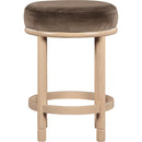 Meridian Monette Brown Velvet Counter Stool IMAGE 3