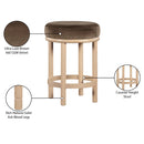 Meridian Monette Brown Velvet Counter Stool IMAGE 7