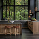 Meridian Monette Cognac Velvet Counter Stool IMAGE 2