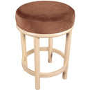 Meridian Monette Cognac Velvet Counter Stool IMAGE 5