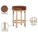 Meridian Monette Cognac Velvet Counter Stool IMAGE 7