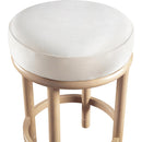 Meridian Monette Cream Velvet Counter Stool IMAGE 4