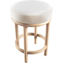 Meridian Monette Cream Velvet Counter Stool IMAGE 5