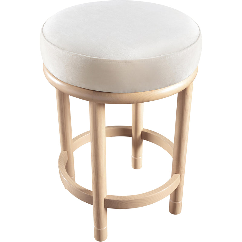 Meridian Monette Cream Velvet Counter Stool IMAGE 5