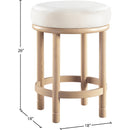 Meridian Monette Cream Velvet Counter Stool IMAGE 6