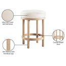 Meridian Monette Cream Velvet Counter Stool IMAGE 7