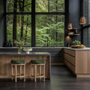 Meridian Monette Green Velvet Counter Stool IMAGE 2