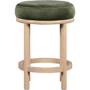 Meridian Monette Green Velvet Counter Stool IMAGE 3