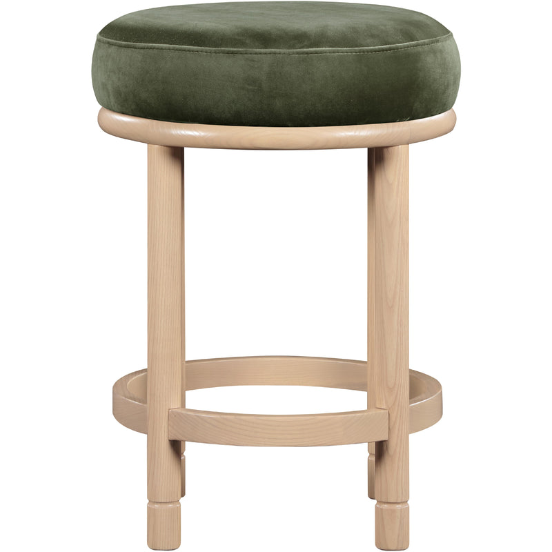 Meridian Monette Green Velvet Counter Stool IMAGE 3