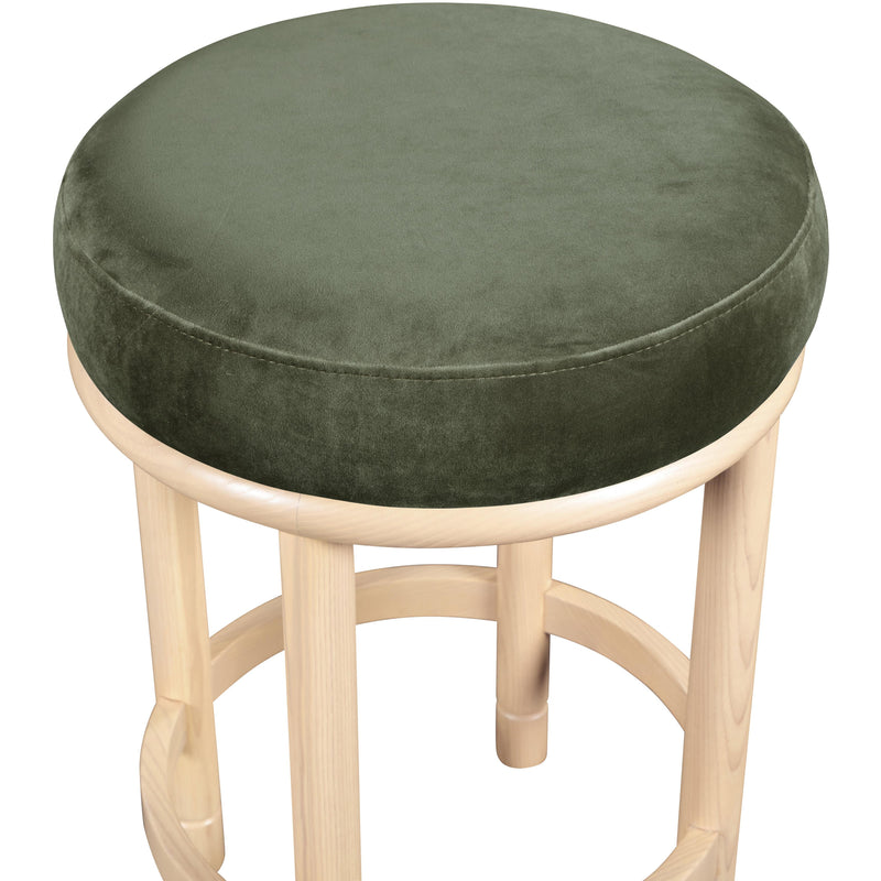 Meridian Monette Green Velvet Counter Stool IMAGE 4