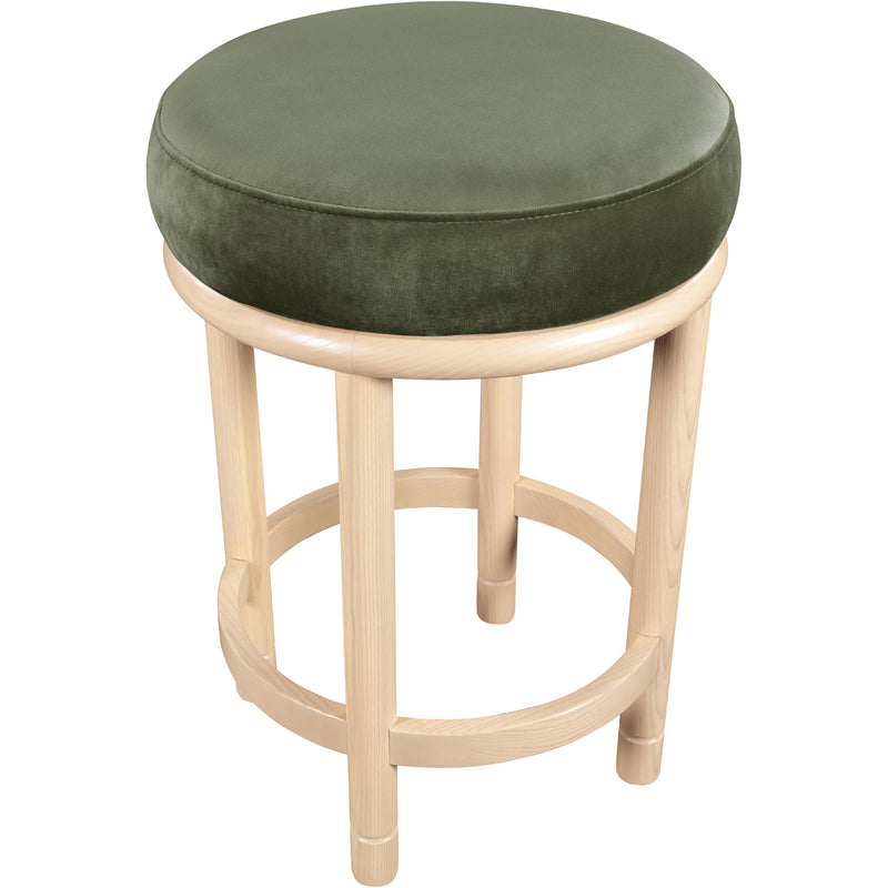 Meridian Monette Green Velvet Counter Stool IMAGE 5