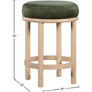 Meridian Monette Green Velvet Counter Stool IMAGE 6