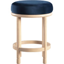 Meridian Monette Navy Velvet Counter Stool IMAGE 3