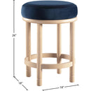 Meridian Monette Navy Velvet Counter Stool IMAGE 6