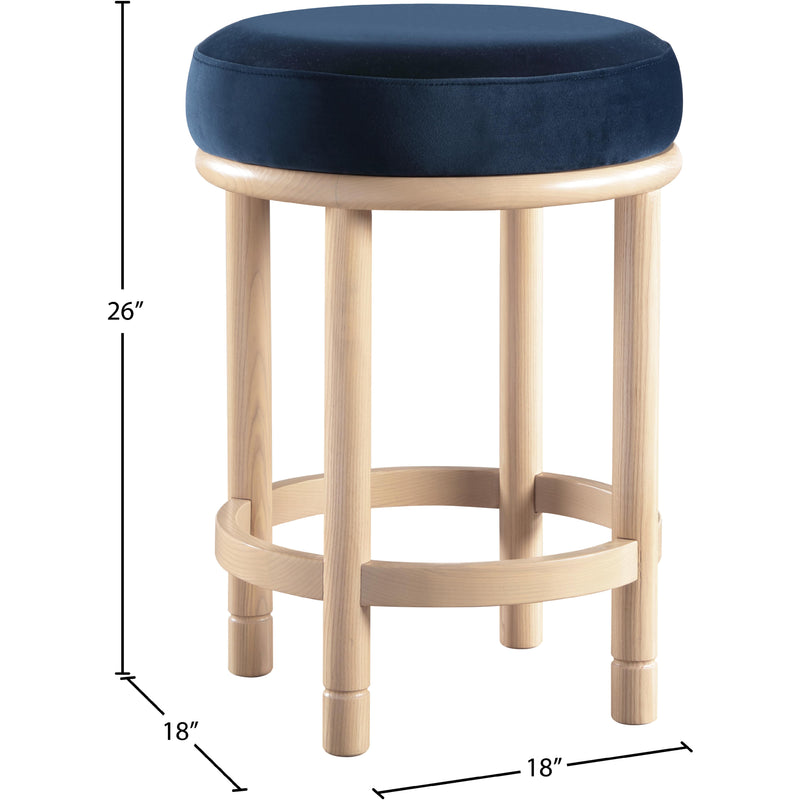 Meridian Monette Navy Velvet Counter Stool IMAGE 6