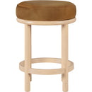 Meridian Monette Saddle Velvet Counter Stool IMAGE 3