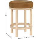 Meridian Monette Saddle Velvet Counter Stool IMAGE 6