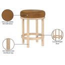 Meridian Monette Saddle Velvet Counter Stool IMAGE 7