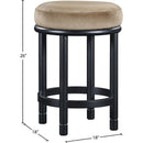 Meridian Monette Beige Velvet Counter Stool IMAGE 6