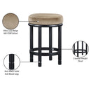 Meridian Monette Beige Velvet Counter Stool IMAGE 7