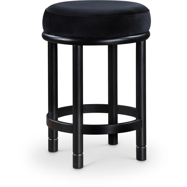 Meridian Monette Black Velvet Counter Stool IMAGE 1