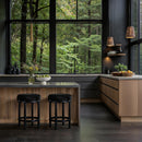 Meridian Monette Black Velvet Counter Stool IMAGE 2