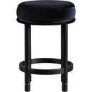 Meridian Monette Black Velvet Counter Stool IMAGE 3