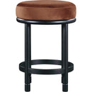 Meridian Monette Cognac Velvet Counter Stool IMAGE 3