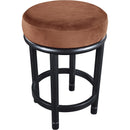 Meridian Monette Cognac Velvet Counter Stool IMAGE 5