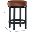 Meridian Monette Cognac Velvet Counter Stool IMAGE 6