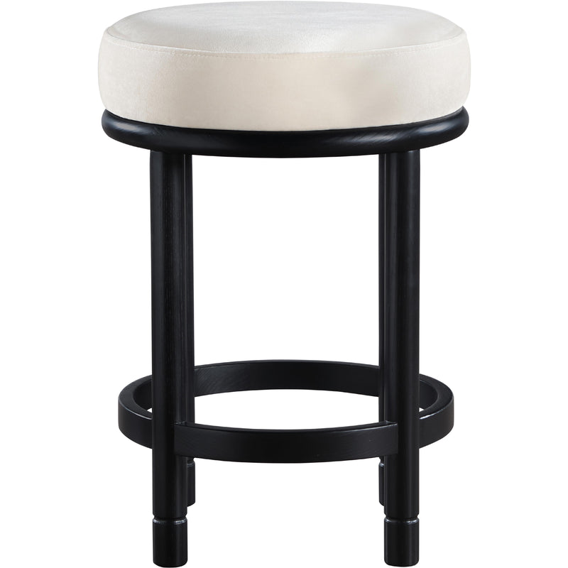 Meridian Monette Cream Velvet Counter Stool IMAGE 3