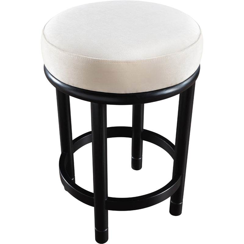 Meridian Monette Cream Velvet Counter Stool IMAGE 5