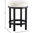 Meridian Monette Cream Velvet Counter Stool IMAGE 6