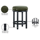 Meridian Monette Green Velvet Counter Stool IMAGE 7