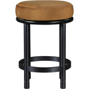 Meridian Monette Saddle Velvet Counter Stool IMAGE 3