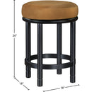 Meridian Monette Saddle Velvet Counter Stool IMAGE 6