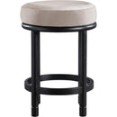 Meridian Monette Taupe Velvet Counter Stool IMAGE 3