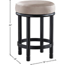 Meridian Monette Taupe Velvet Counter Stool IMAGE 6
