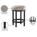 Meridian Monette Taupe Velvet Counter Stool IMAGE 7