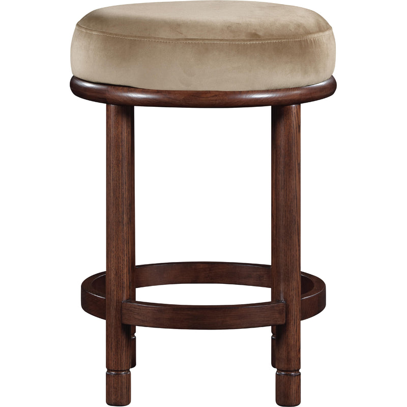Meridian Monette Beige Velvet Counter Stool IMAGE 3