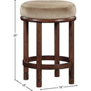 Meridian Monette Beige Velvet Counter Stool IMAGE 6