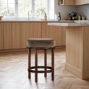 Meridian Monette Brown Velvet Counter Stool IMAGE 2